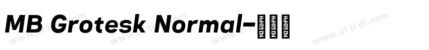 MB Grotesk Normal字体转换